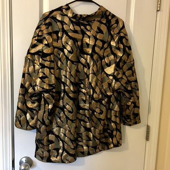 H&M Sequined Embroidered Metallic Cardigan Jacket - Picture 4 of 5